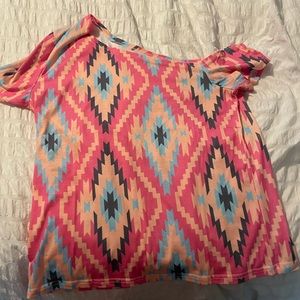 Off the shoulder Aztec shirt